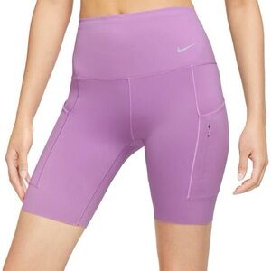 Nike Go Women's Purple High-Waisted Biker Shorts